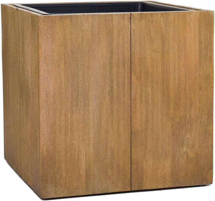 VIVANNO Pflanzkübel Blumenkübel Würfel Holz Block Braun - 33x33x33 33x33x33 Braun, 33x33x33 Braun