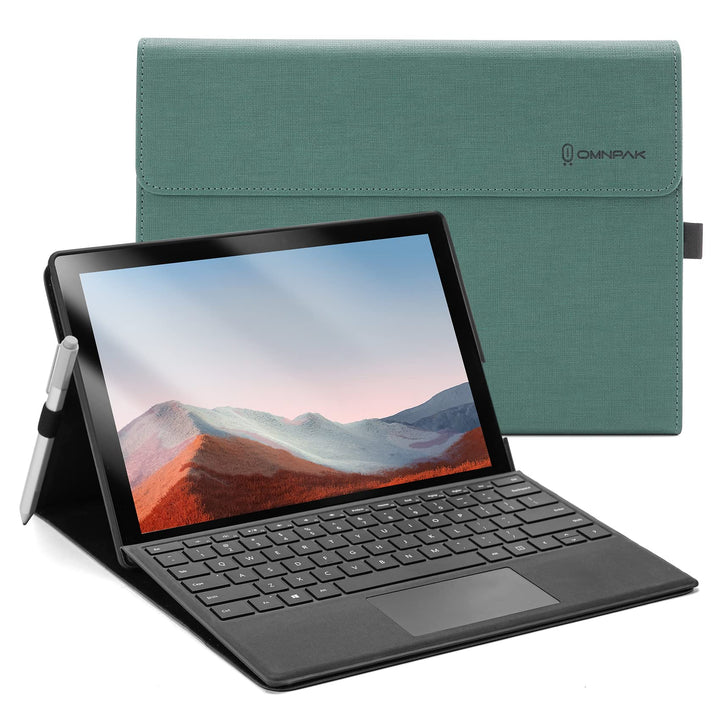 Omnpak Hülle für Microsoft Surface pro 7+/ 7/6 /5/4, Anpassbarer Betrachtungswinkel, Kompatibel mit