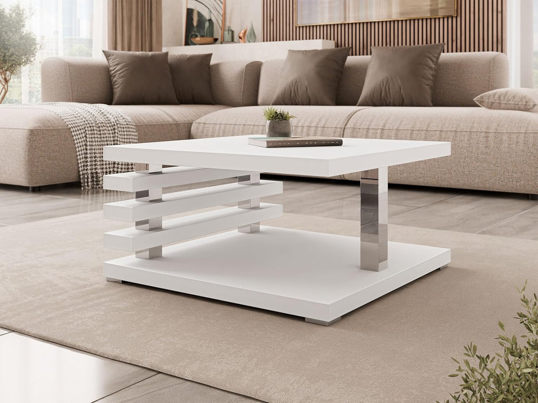 Mirjan24 Couchtisch Kyoto, Kaffeetisch, Sofatisch 60x60x31cm, Wohnzimmertisch, Couchtisch, Modern St