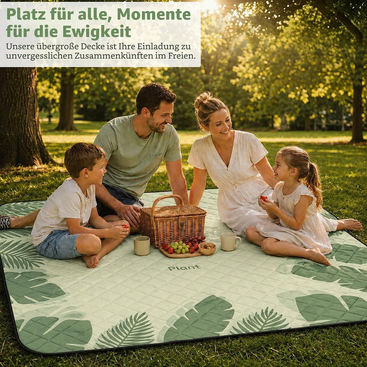 Picknickdecke 200x200 cm, Wasserdicht &amp; Waschbar aus robustem Oxford Gewebe, Hautfreundliche Strandd
