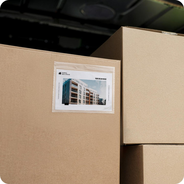 Netuno 250 transparente Lieferscheintaschen DIN C6 16,6 x 11 cm selbstklebende C6 Begleitpapiertasch