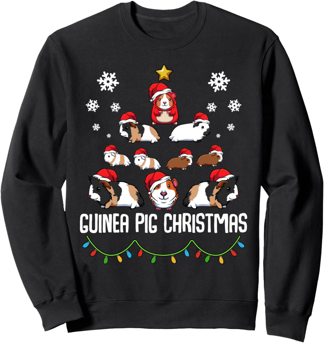 Guinea Pig Christmas Weihnachtsbaum Meerschweinchen Süss Sweatshirt