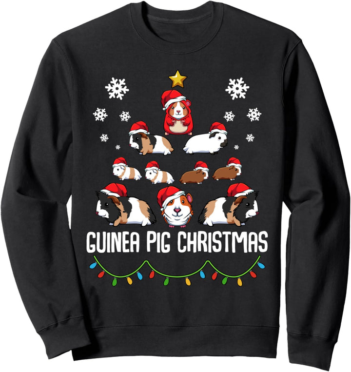 Guinea Pig Christmas Weihnachtsbaum Meerschweinchen Süss Sweatshirt