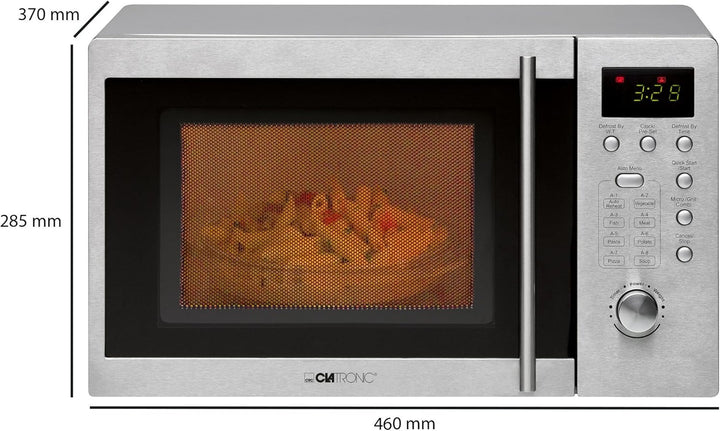 Clatronic® Mikrowelle mit Grill | 1000 Watt | platzsparende Mikrowelle Unterbau | 20L Garraum | Mikr