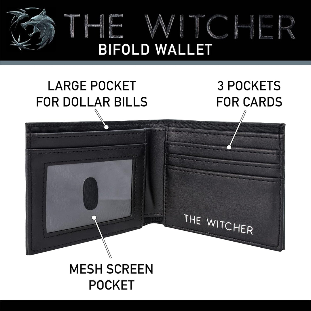 Concept One Netflix The Witcher Bifold Reisebrieftasche, Schwarz