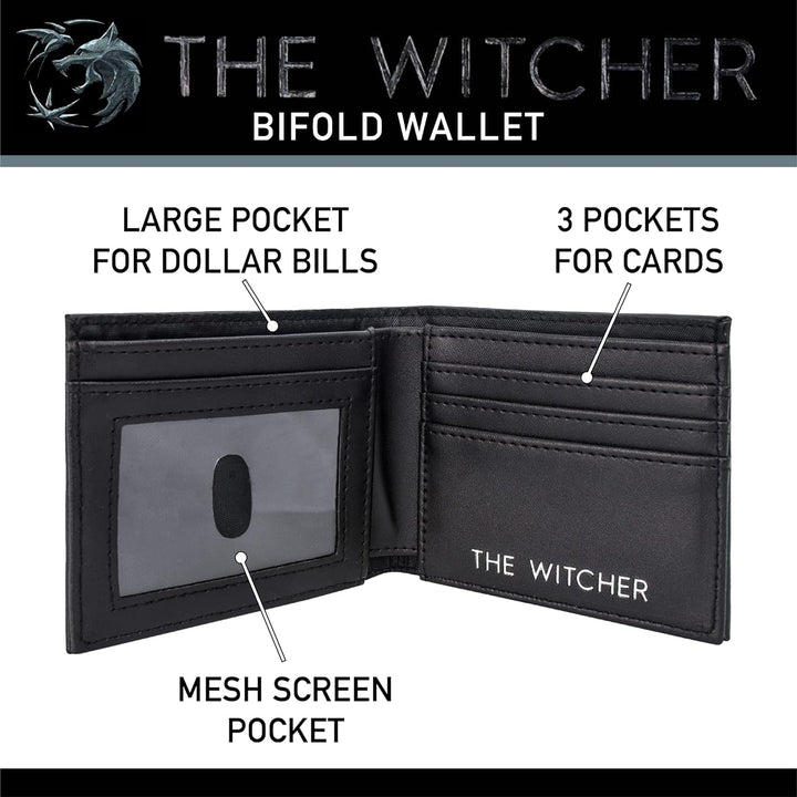 Concept One Netflix The Witcher Bifold Reisebrieftasche, Schwarz