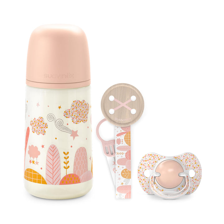 Suavinex, Pack für Neugeborene Sx Pro 0-6 Monate. Enthält: Anti-Kolik-Babyflasche 270 ml mittlerer N