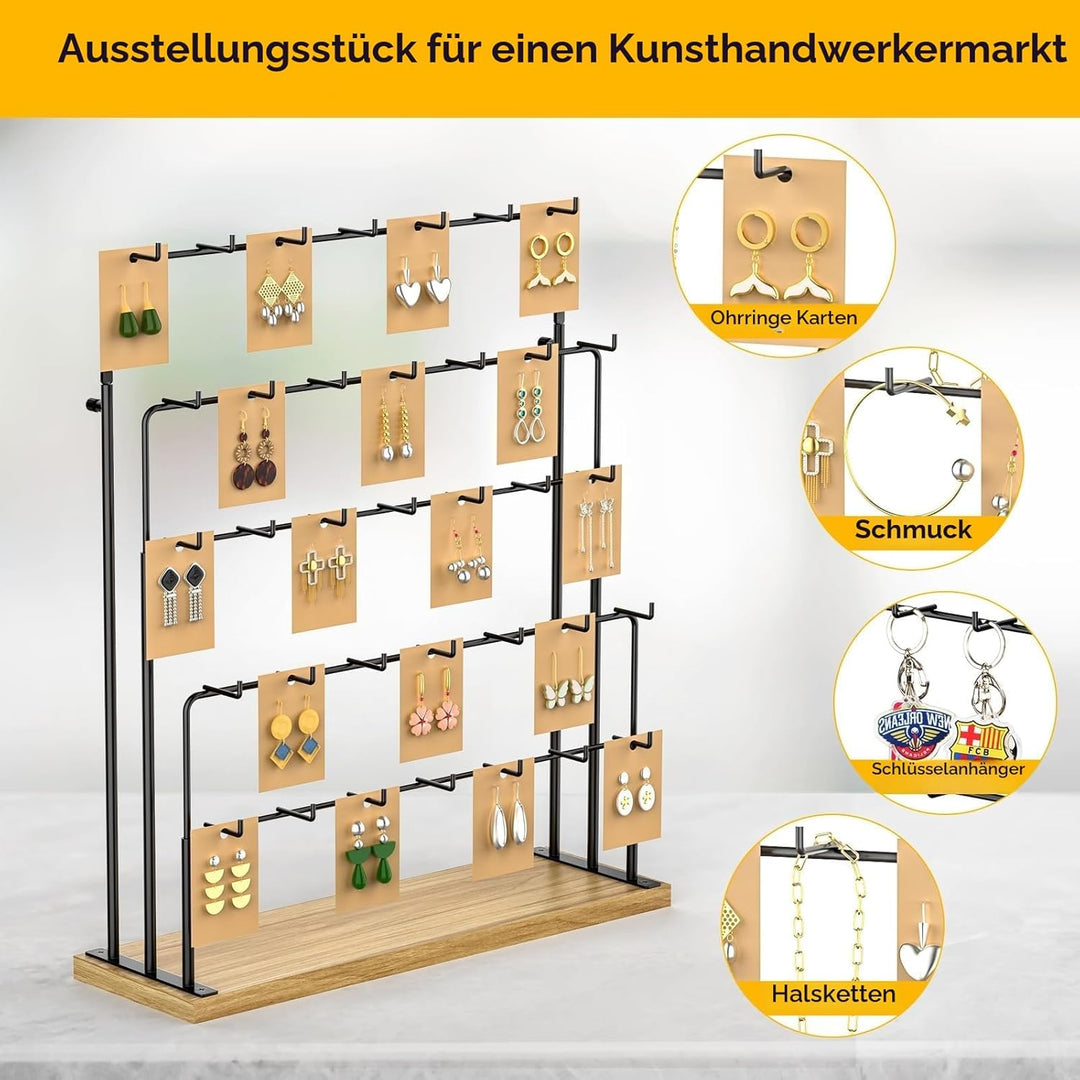 THYGIFTREE Schmuckständer für Verkäufer, Ohrringständer, Halskettenständer, Ohrringkarten für Armbän