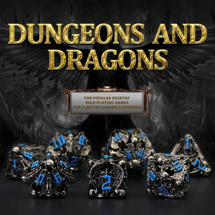 Würfelset Dungeons and Dragons Würfel, DND Würfel 7 teilig, ZHOORQI Polyedrische Würfel Set D&D Würf