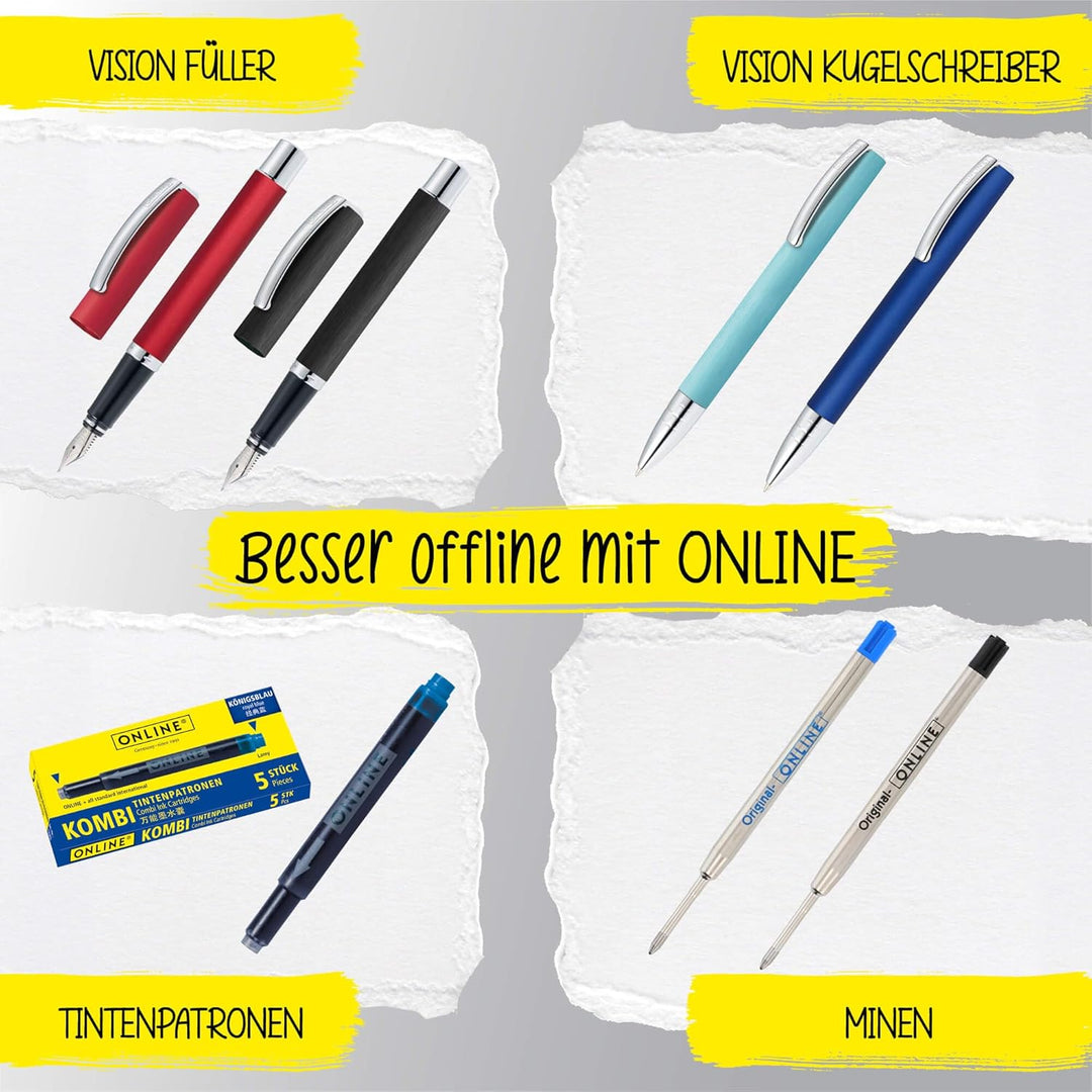 ONLINE Kugelschreiber Vision Smokey Rose I Drehkugelschreiber mit Standard Grossraummine in Stärke M