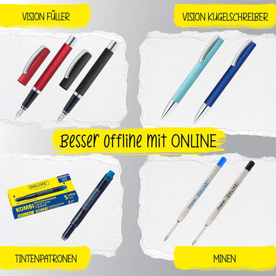 ONLINE Kugelschreiber Vision Smokey Rose I Drehkugelschreiber mit Standard Grossraummine in Stärke M