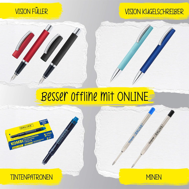 ONLINE Kugelschreiber Vision Smokey Rose I Drehkugelschreiber mit Standard Grossraummine in Stärke M