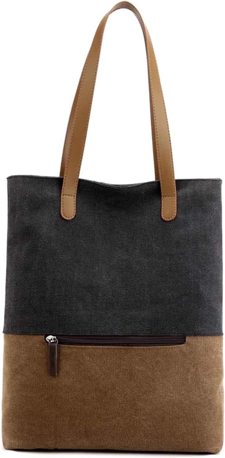 PORRASSO Damen Segeltuch Handtasche Rucksack Frauen Schultertasche Shopper Tasche Hobotasche für Sch