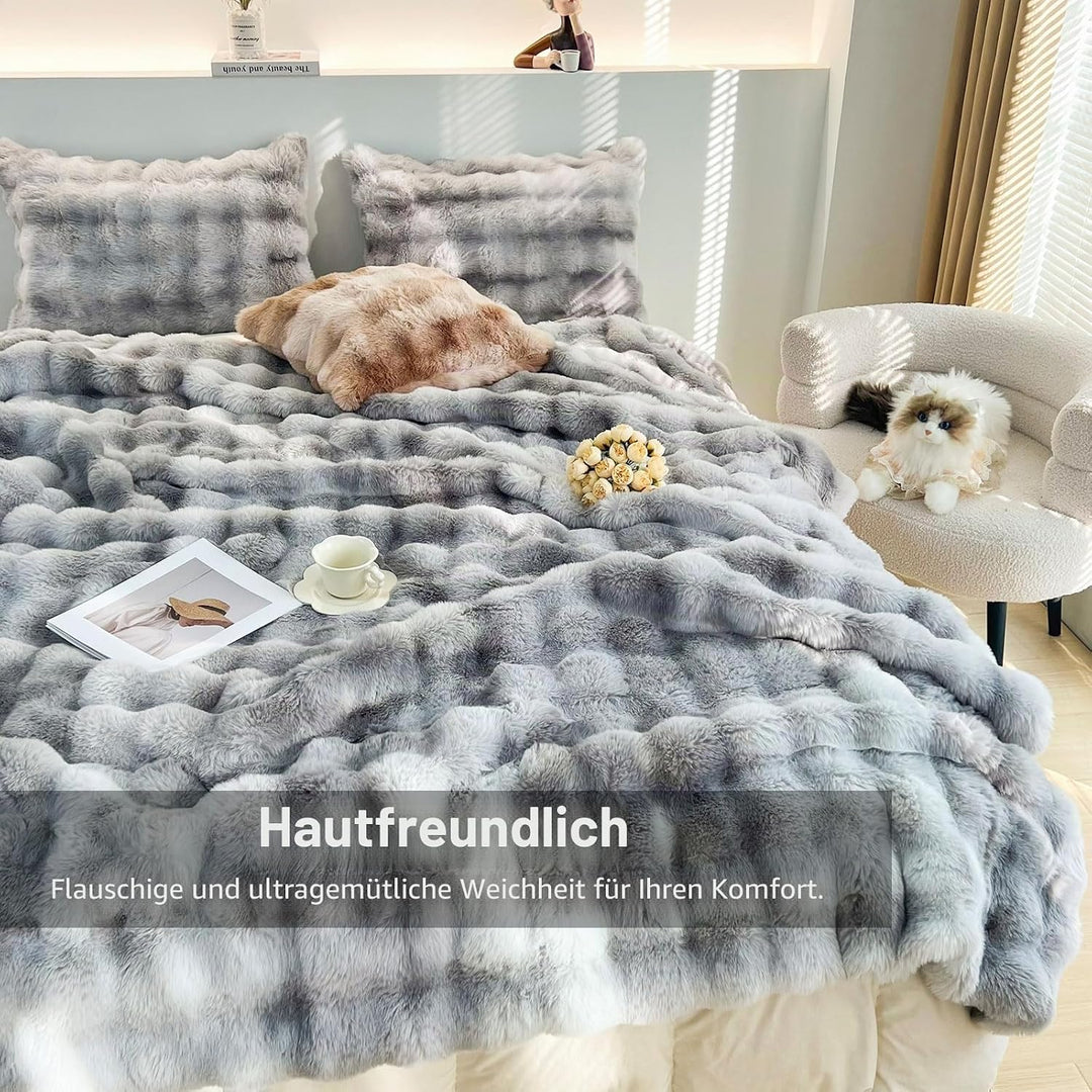 Kuscheldecke Kaninchen Plüsch Decke Super Soft Wohndecke Dick 1000 G/M² Flanell Decke Warme Überwurf
