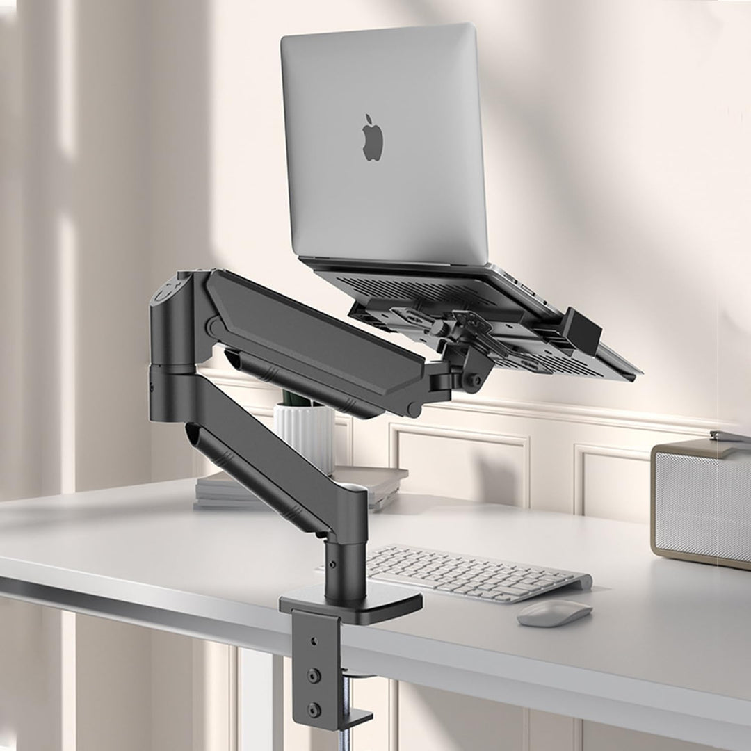 Laptop Arm,2-In-1 Monitorhalter Mit Laptopablage, Belastbar Bis 10 Kg,Verstellbarer Laptoparm,Kompat