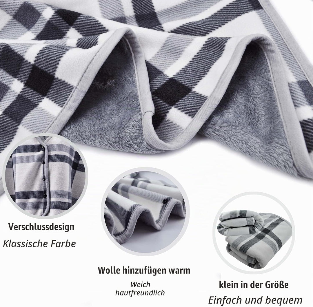 beifon Poncho Winter Warm Damen Decke Flanell Fleece Poncho Cape Weiche Dicke Winter Warm Wrap Ponch