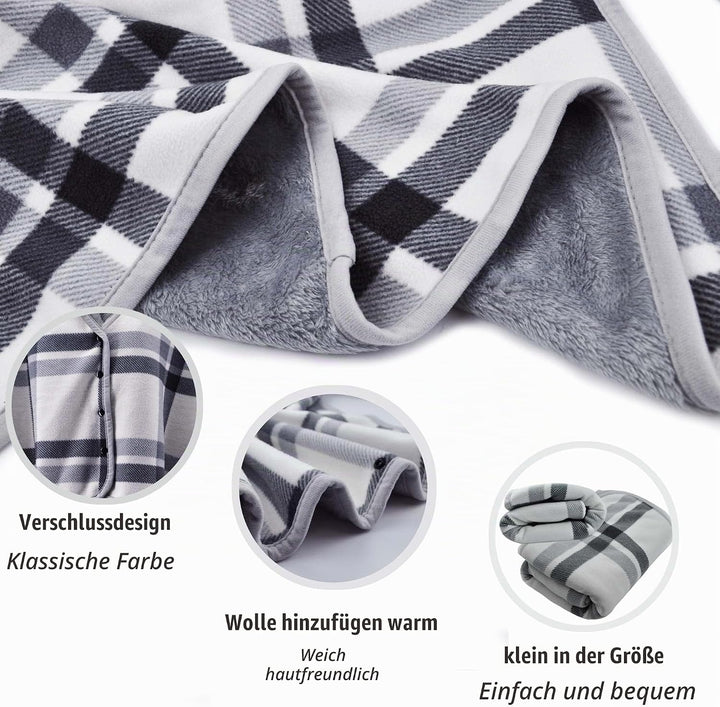 beifon Poncho Winter Warm Damen Decke Flanell Fleece Poncho Cape Weiche Dicke Winter Warm Wrap Ponch
