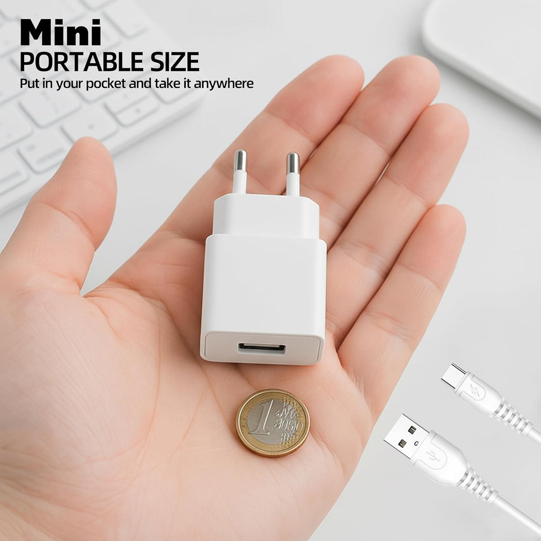 10W USB-Ladegerät mit USB-A-Anschluss Wandladegerät für iPhone, Samsung, Android, iPad, Tablet - Kom