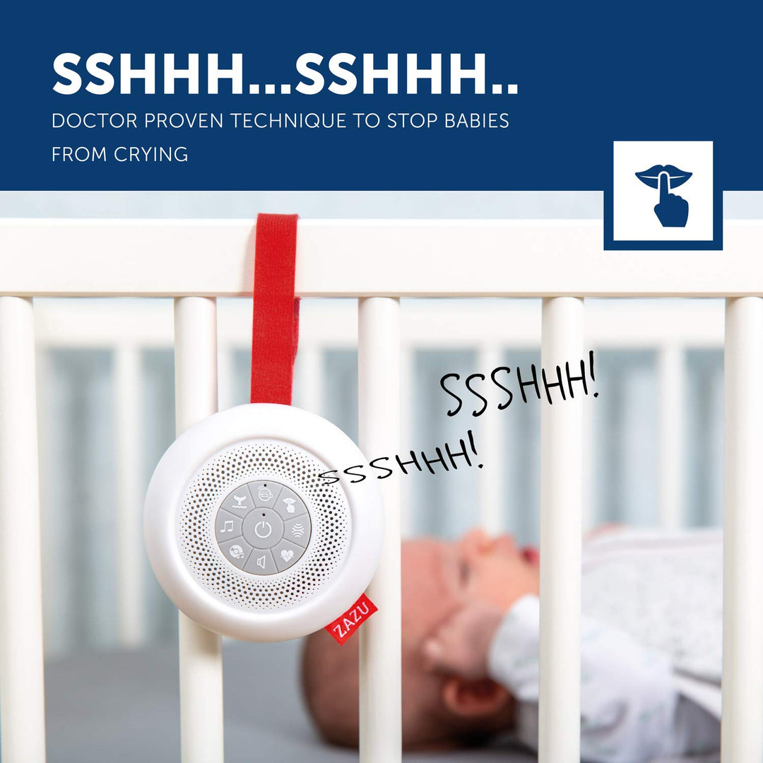 ZAZU Suzy The Baby Soother – Schlafhilfe für Kleinkinder & Baby-Schnuller | 7 beruhigende Melodien i