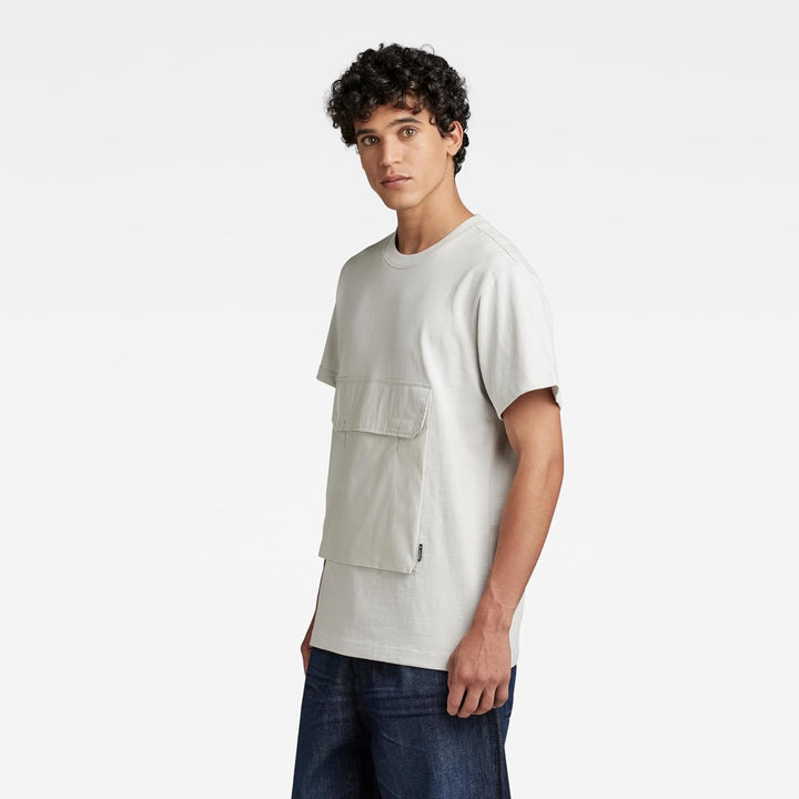 G-STAR RAW Herren Utility Pocket Tape T-Shirts XL Grau (Cool Grey D22149-b248-1295), XL Grau (Cool G
