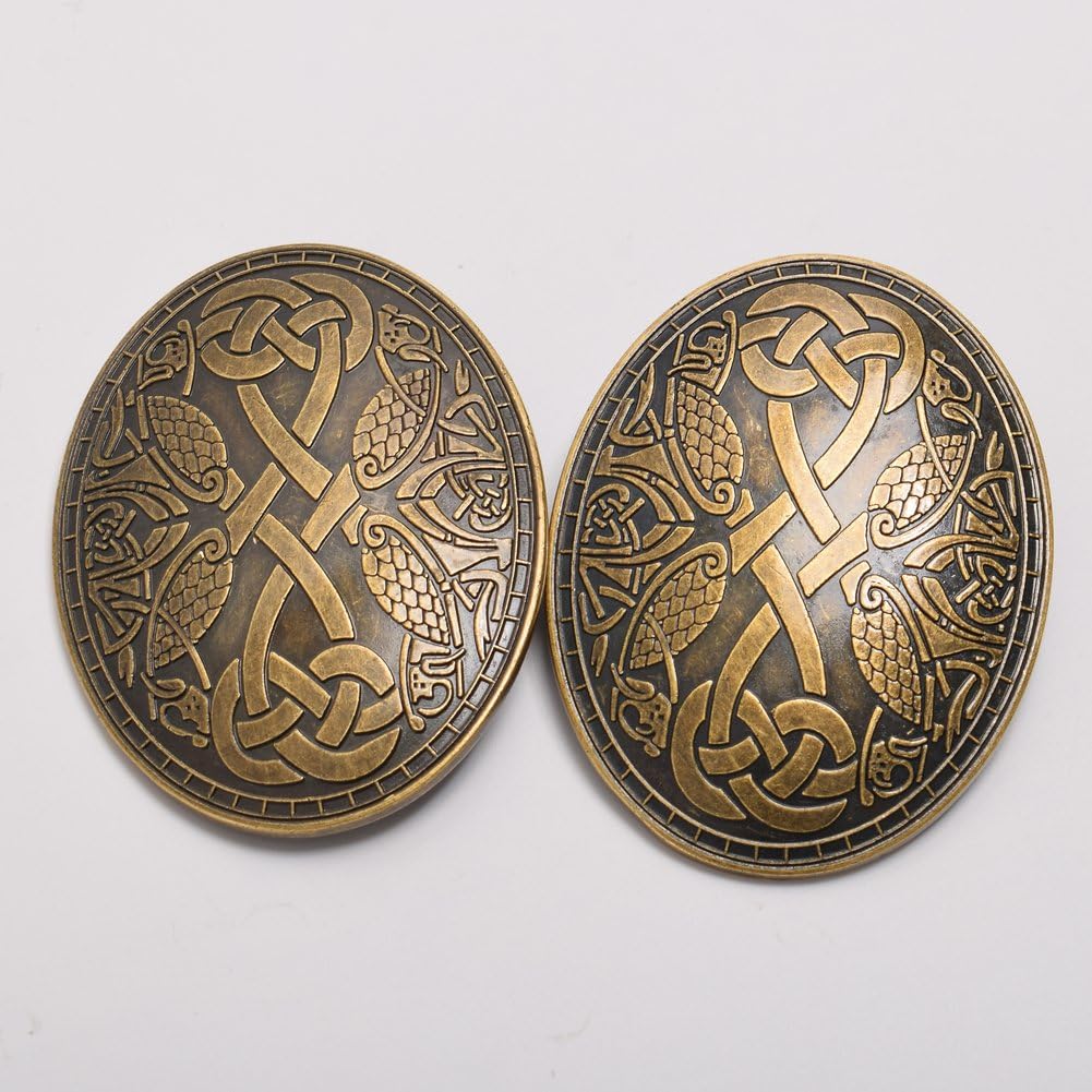 GRACEART Mittelalterlich Wikinger Brosche (1 x Paar)