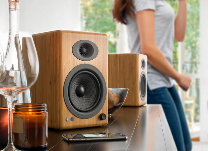 Audioengine Regallautsprecher - A5 150-W-Lautsprecher für Heimkinos und Studiomonitore A5 Wired Bamb