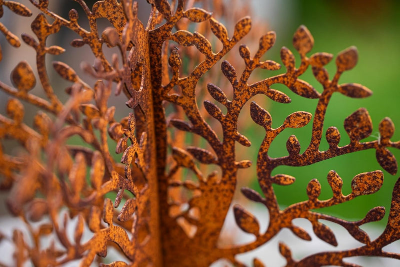 Bornhöft Metall Rost Gartendeko Edelrost rostige Garden Rost Deko Baum Lebensbaum Gartendeko Edelros