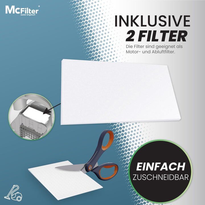 McFIlter I 10 Staubsaugerbeutel geeignet für EIO Varia Serie, 1000 R-Control, 1600W ECO, 1800, 2500W