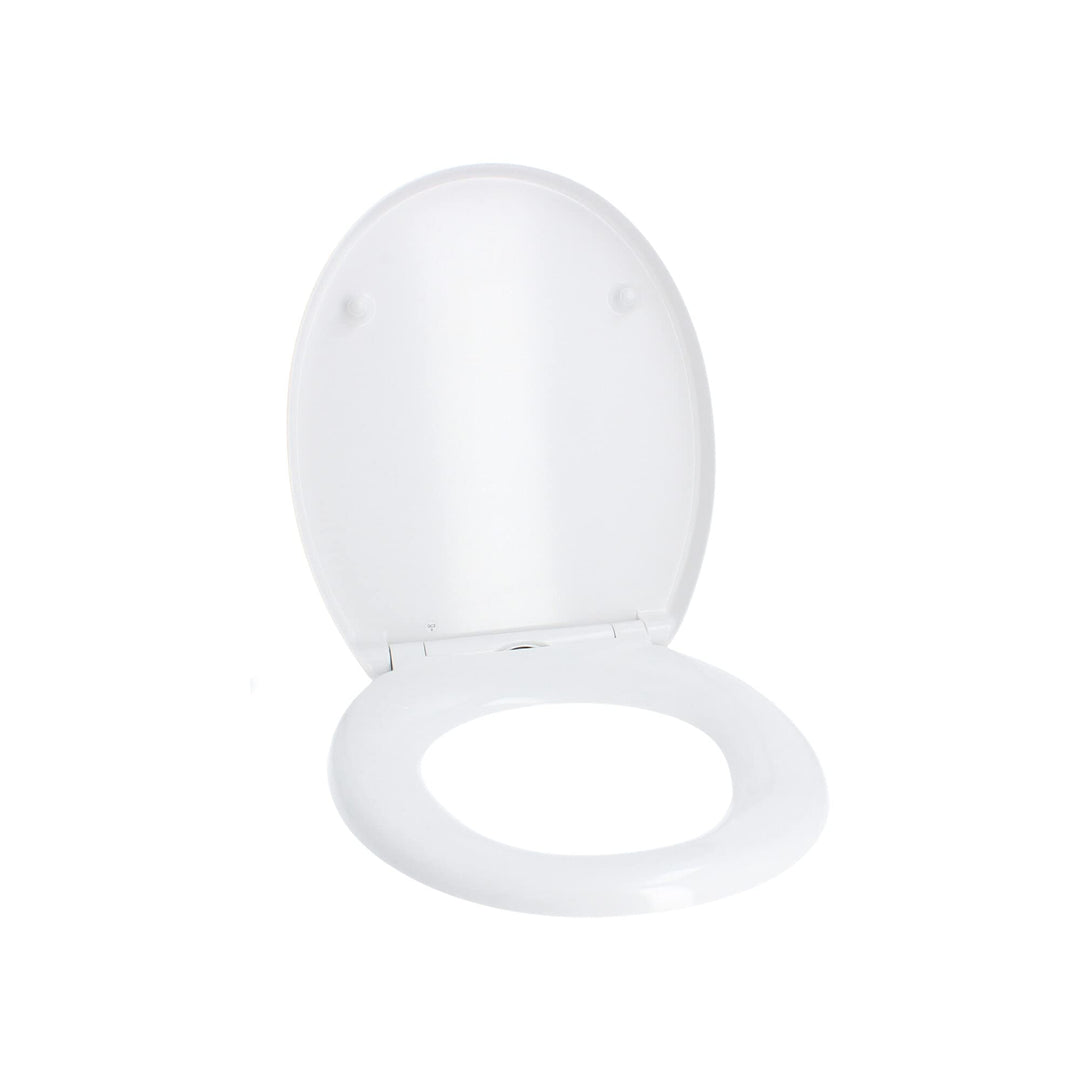 Hydroland Absenkbarer Toilettendeckel D1 Prestige Antibakteriell Oval Weiss | WC Sitz mit Absenkauto