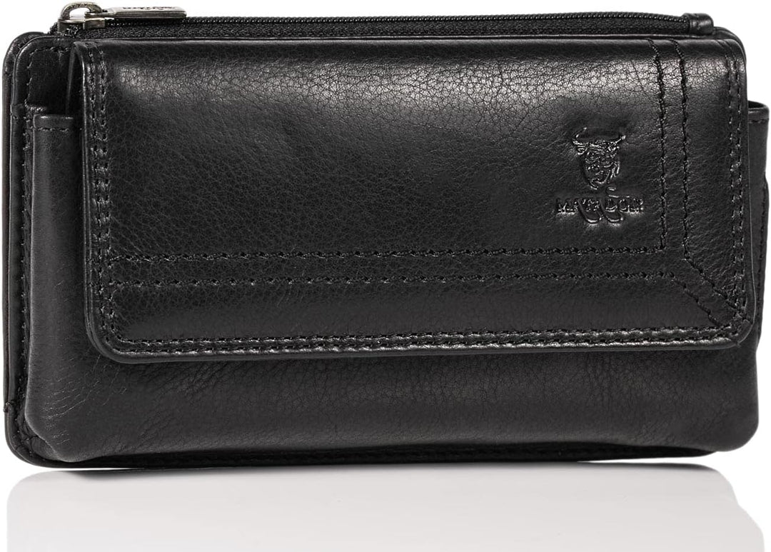 MATADOR Echt Leder Universal Handy-Tasche Holster Gürteltasche Magnetverschluss Quer für Handys bis