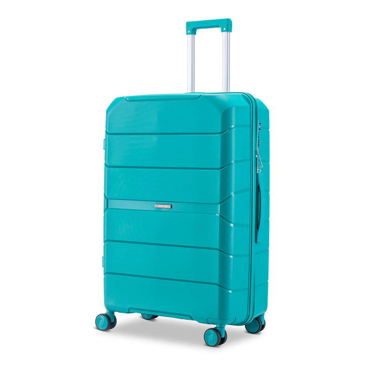 Urban Adventurer Reisekoffer 79L – Grün – Trolley mittelgross Hartschale mit Zahlenschloss & 4 Rolle