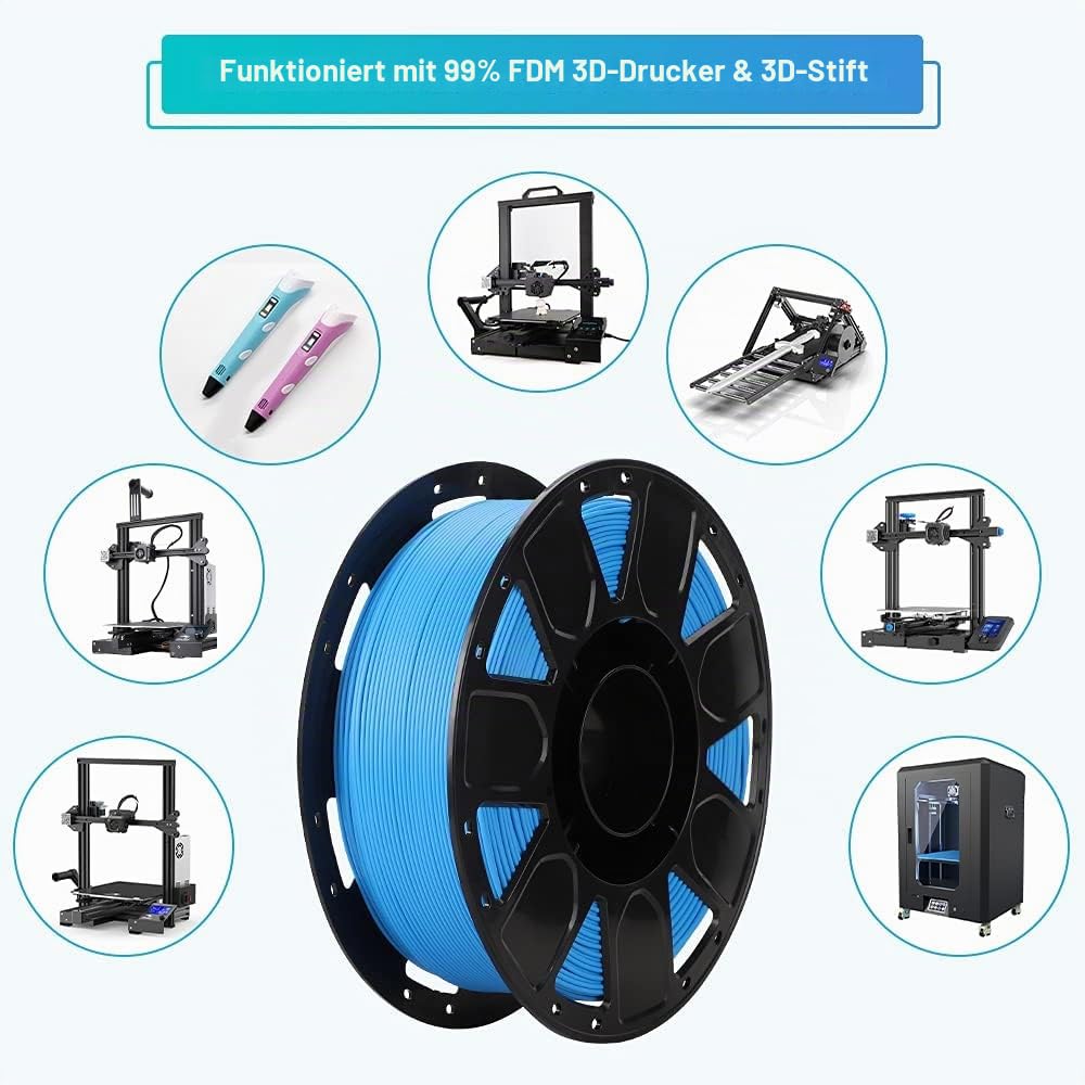Creality Offizielles PLA Filament 1.75mm, 3D Drucker Filament, Filament-3D-Druckmaterialien, Toleran