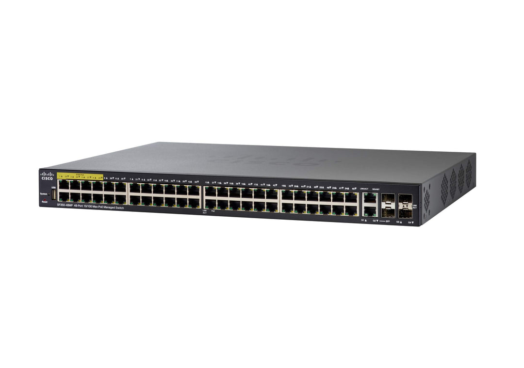Cisco SF350-48MP SF350-48MP-K9-UK, 48 Port, 10/100 PoE Managed Switch