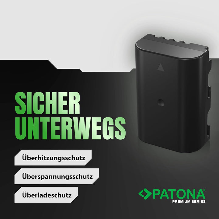 PATONA 2X Premium DMW-BLF19 E Akku 2400mAh Ersatzakku kompatibel mit Panasonic Lumix DC-G9 G9L G9EG