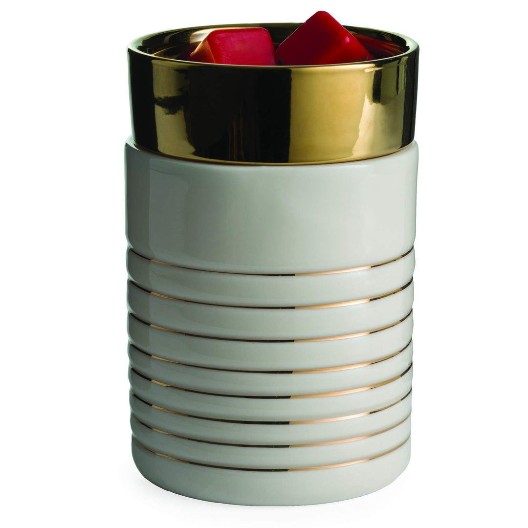 Candle Warmers SERENITY Duftlampe elektrisch weiss / gold Porzellan Gelassenheit, Gelassenheit