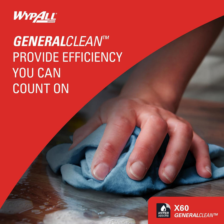 WypAll X60 General Clean Multi-Task Reinigungstücher 8250 – 2-in-1 Midi-Rollenreinigungssystem – 1 b