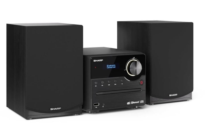 SHARP XLB517DBK Mirco-Soundsystem 45W (Digitalradio mit DAB, DAB+ und UKW/FM-Radio, Bluetooth, USB,