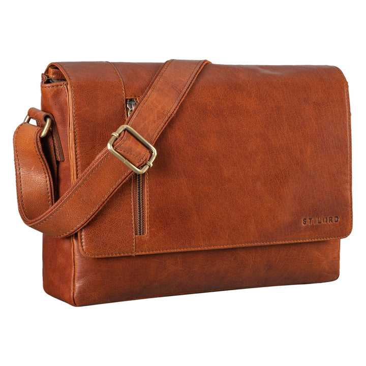 STILORD 'Davis' Messenger Bag Leder 13 Zoll Laptop Tasche Vintage Umhängetasche Schultertasche für U