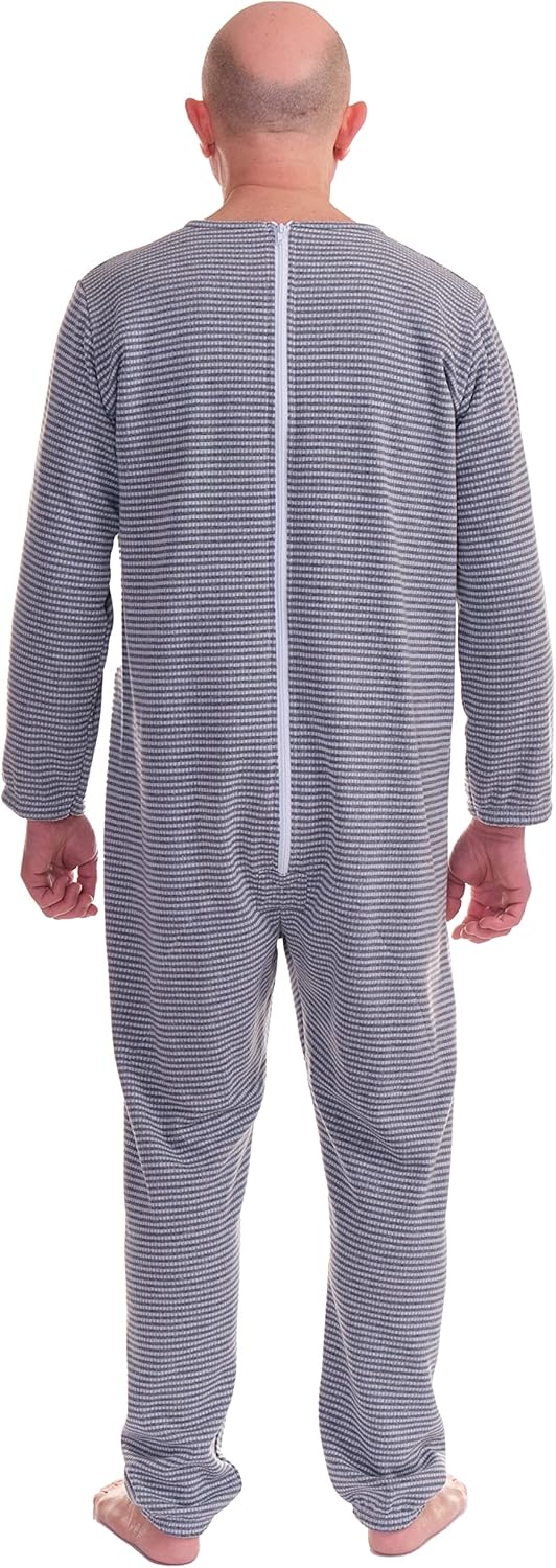 FERRUCCI COMFORT Wintersanitärpyjama mit Rückenreissverschluss - 9014/1 - Für Alzheimer, Inkontinenz