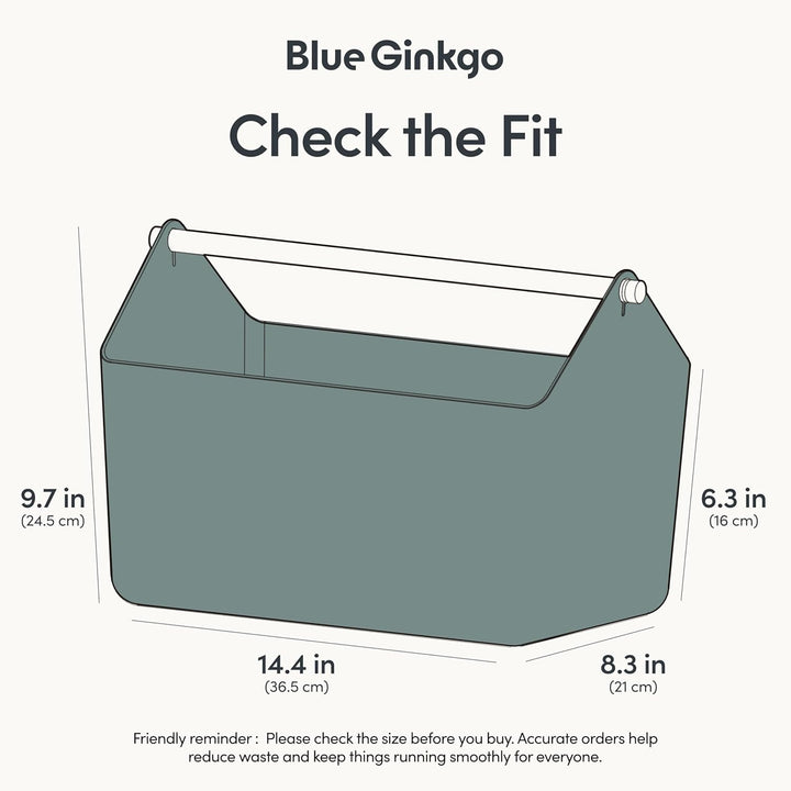 BLUE GINKGO Grosse Aufbewahrungskiste – Kunststoff-Caddy mit Holzgriff für Bad, Vorratsraum oder Rei
