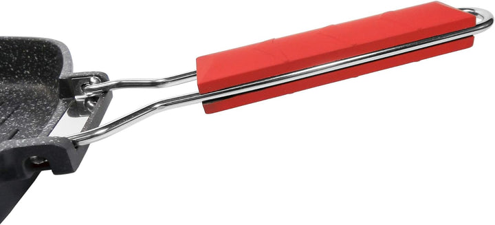 Moneta Grillpfanne 24 x 24 cm Pro Grill mit klappbarem Griff auch für Induktion