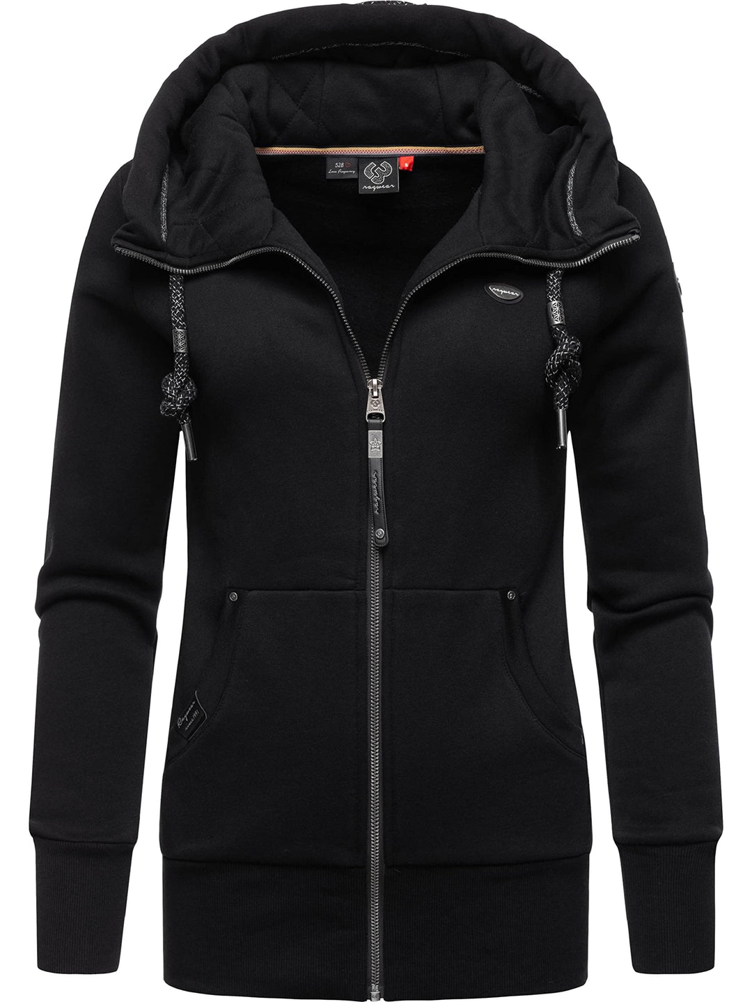 Ragwear Damen Zip-Hoodie Kapuzenjacke Sweatjacke Neska Zip XS-6XL S Black22, S Black22