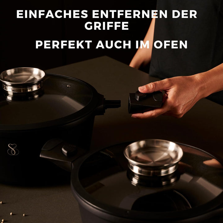 Kochtopf Induktion 24 cm, spülmaschinengeeignet, einfache reinigung, entwickelt mit deutscher techno