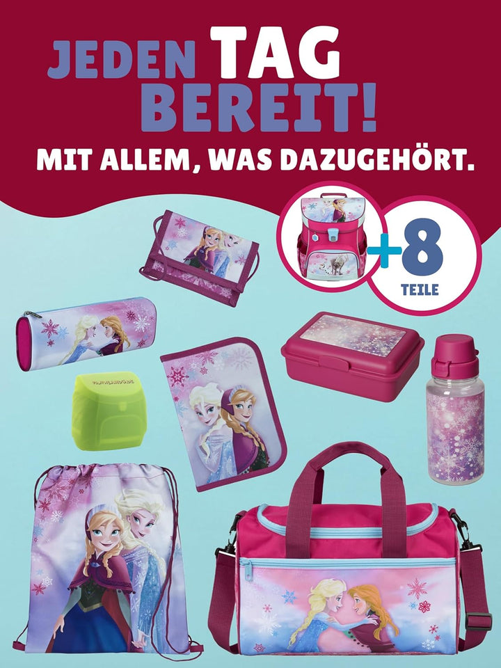 Disney die Eiskönigin Anna & Elsa Schulranzen-Set 9-tlg. Scooli Campus Fit Frozen Magic mit Sporttas