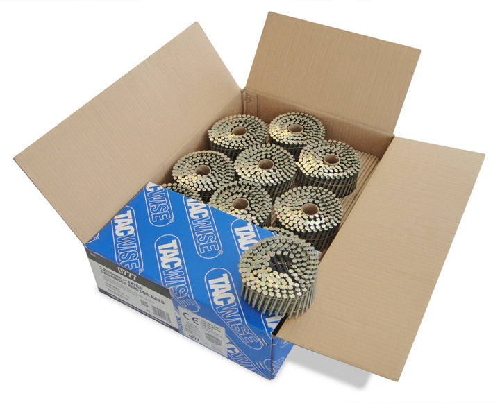 Tacwise 0777 Typ 2,8/50mm Glatt verzinkte geradflächige Nägelspulering, 4.000 Stück, Silber, 4000