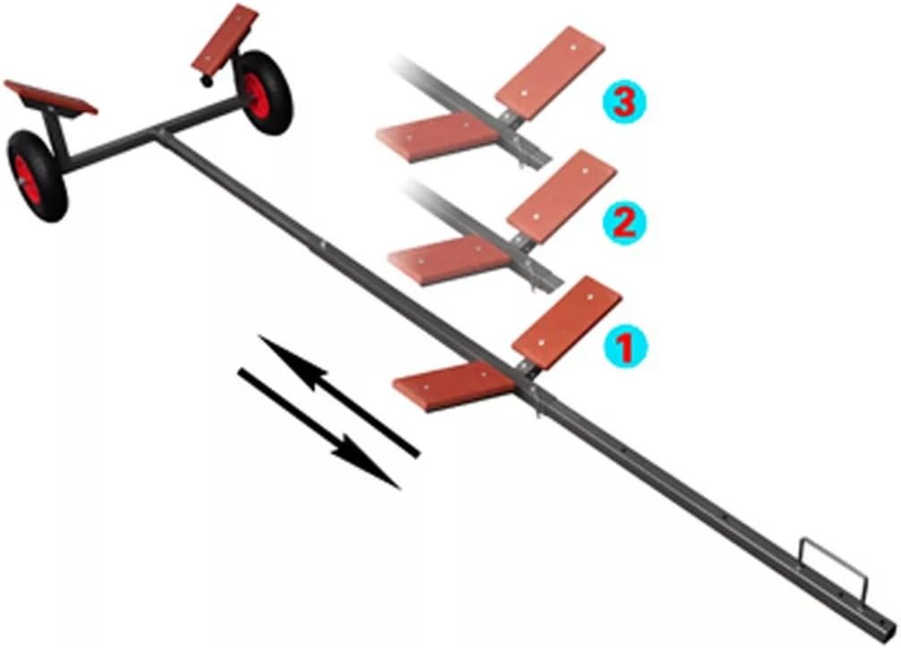 yorten Bootstrailer Abnehmbar bis max 160 kg, 320 x 104 x 51 cm (LxBxH) für Schlauchboote Angelboote