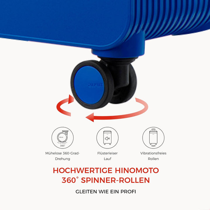 TUPLUS Koffer Trolley ABS Rollkoffer mit 4 Rollen Reisekoffer Handgepäck Hartschalenkoffer mit TSA S