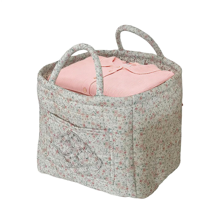 Generisch Stoff-Aufbewahrungskorb Boho Tragetasche Organizer Grün, Grün