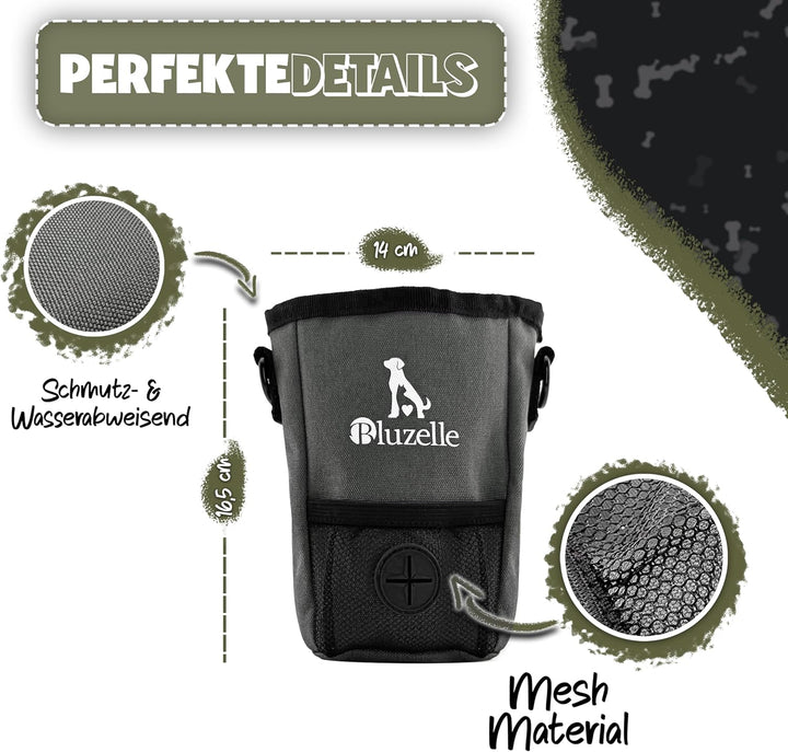 bluzelle SnackKeeper Multifunktion, Leckerlibeutel Magnetverschluss, Futtertasche 650ml Trockenfutte