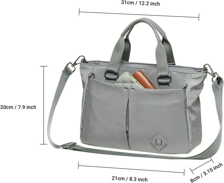 KAUKKO Damen Schultertasche Leichte Umhängetasche Nylon - Handtasche Top Griff Henkel - Tasche Beute
